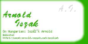 arnold iszak business card